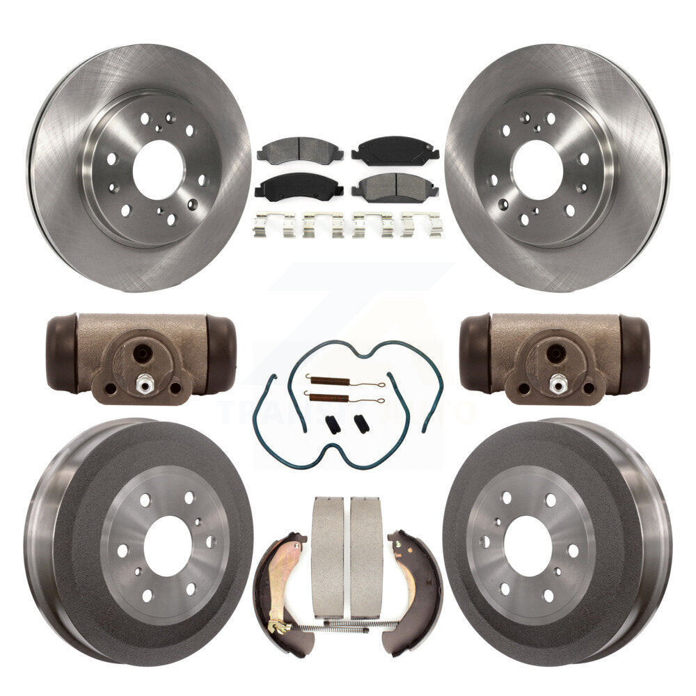 Rotors de frein avant et arrière, Kit de tambour à plaquettes semi-métalliques (9 pièces) pour Chevrolet Silverad