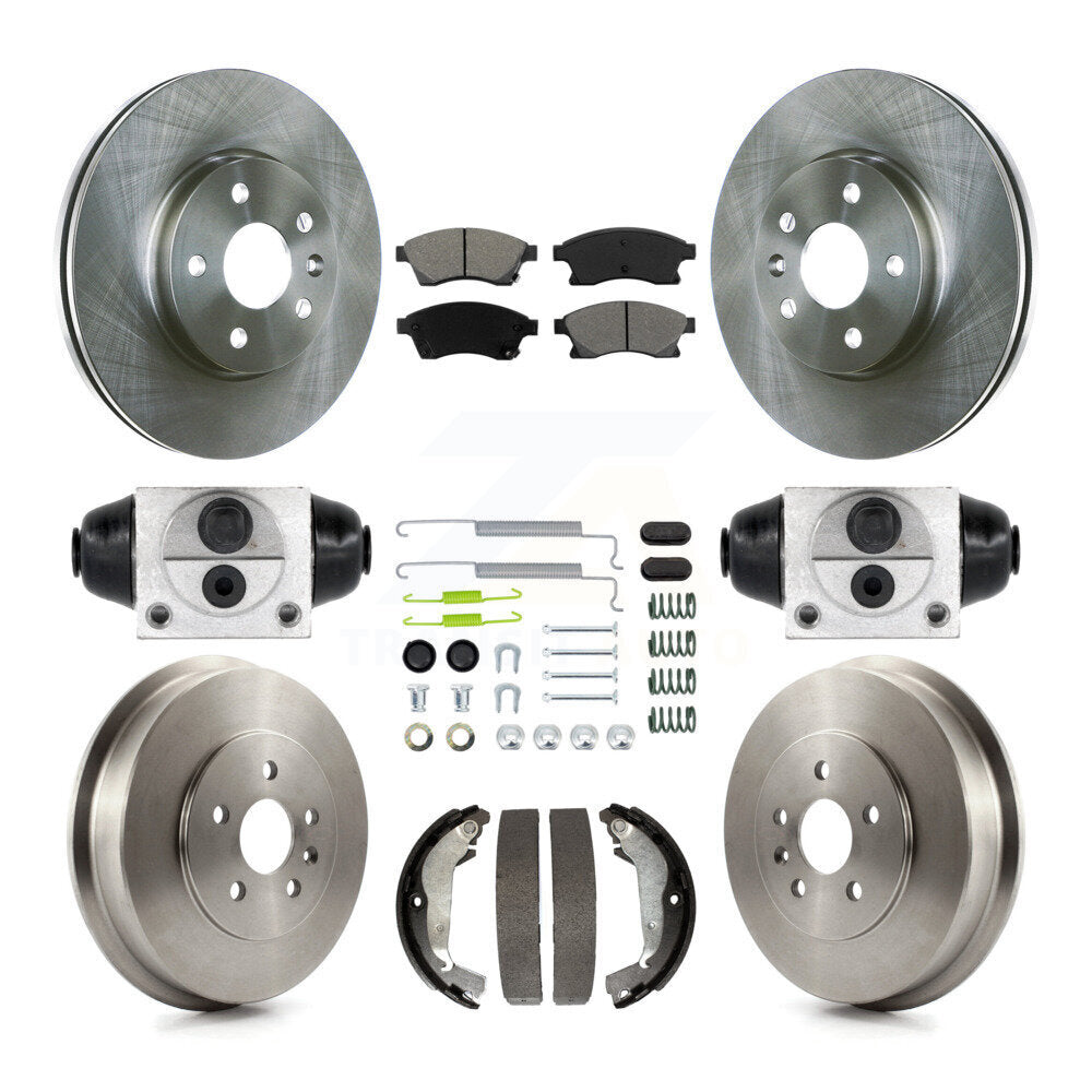 Kit de tambour à plaquettes semi-métalliques, Rotor de frein à disque avant et arrière (9 pièces) pour Chevrolet Cruz