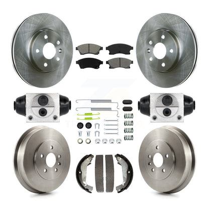 Kit de tambour à plaquettes semi-métalliques, Rotor de frein à disque avant et arrière (9 pièces) pour Chevrolet Cruz