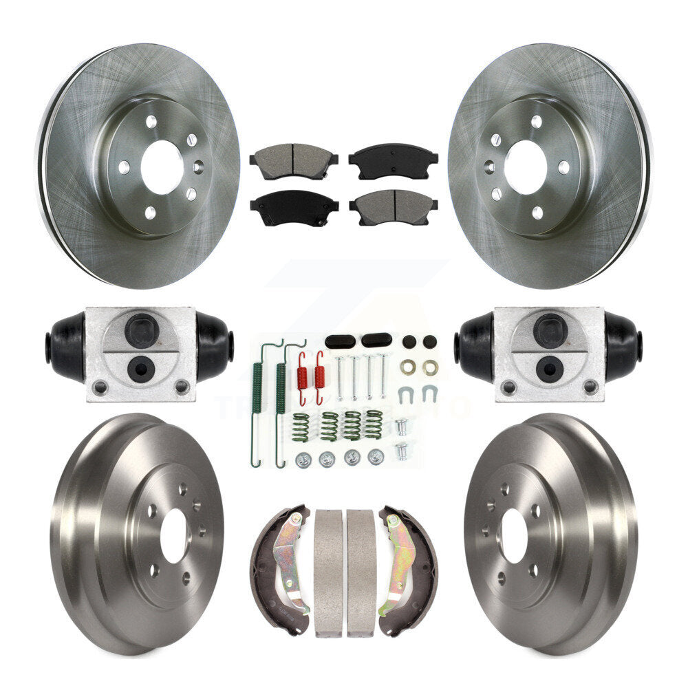 Kit de tambour à plaquettes semi-métalliques, Rotor de frein à disque avant et arrière (9 pièces) pour Chevrolet Soni