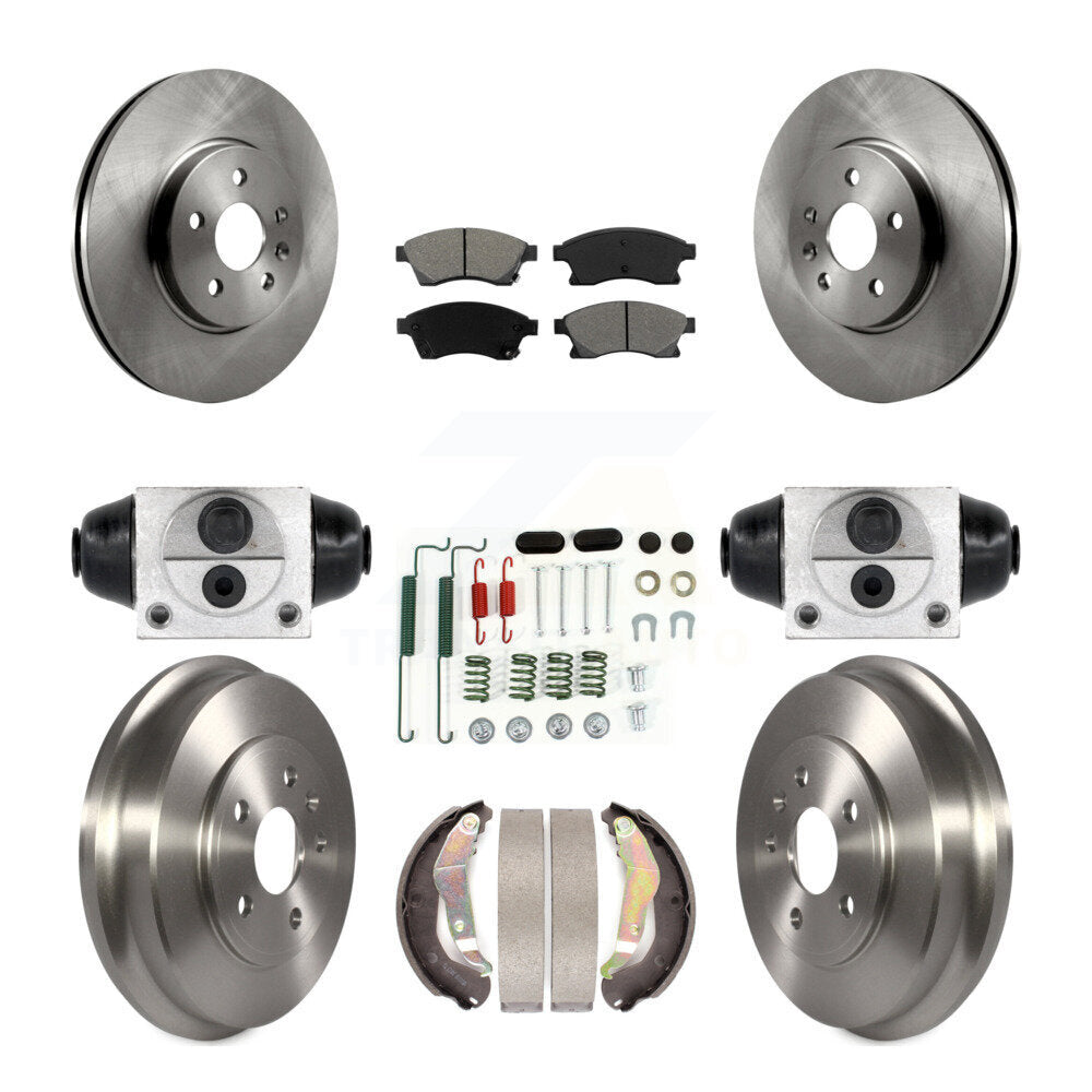 Kit de plaquettes et de tambour semi-métalliques pour Rotor de frein avant et arrière (9 pièces) pour Chevrolet Sonic R