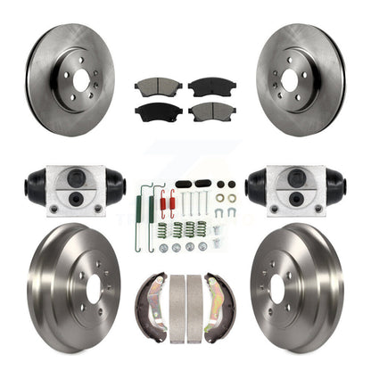 Kit de plaquettes et de tambour semi-métalliques pour Rotor de frein avant et arrière (9 pièces) pour Chevrolet Sonic R