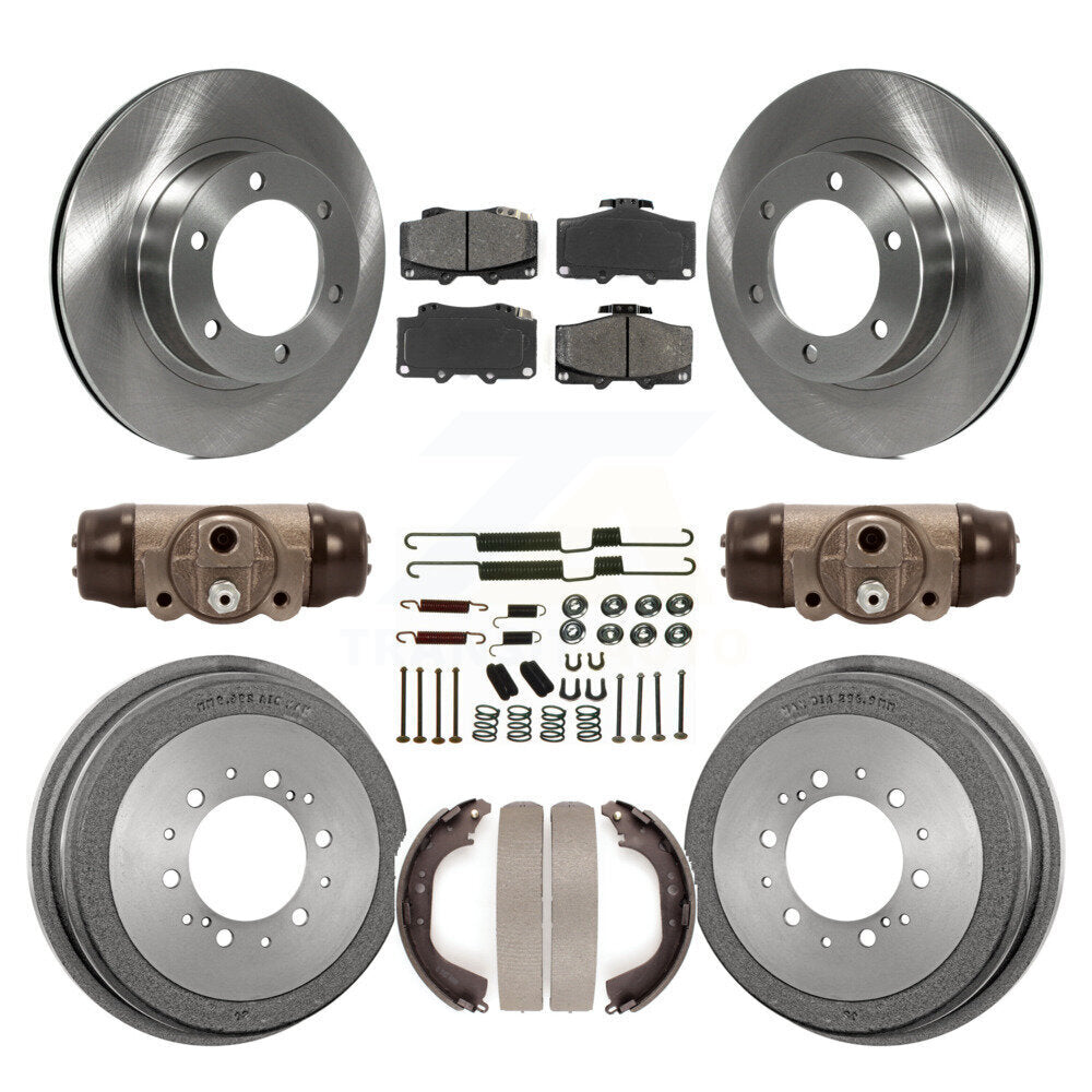 Rotors de frein à disque avant et arrière, Kit de tambour à plaquettes semi-métalliques (9 pièces) pour Toyota 4Runne