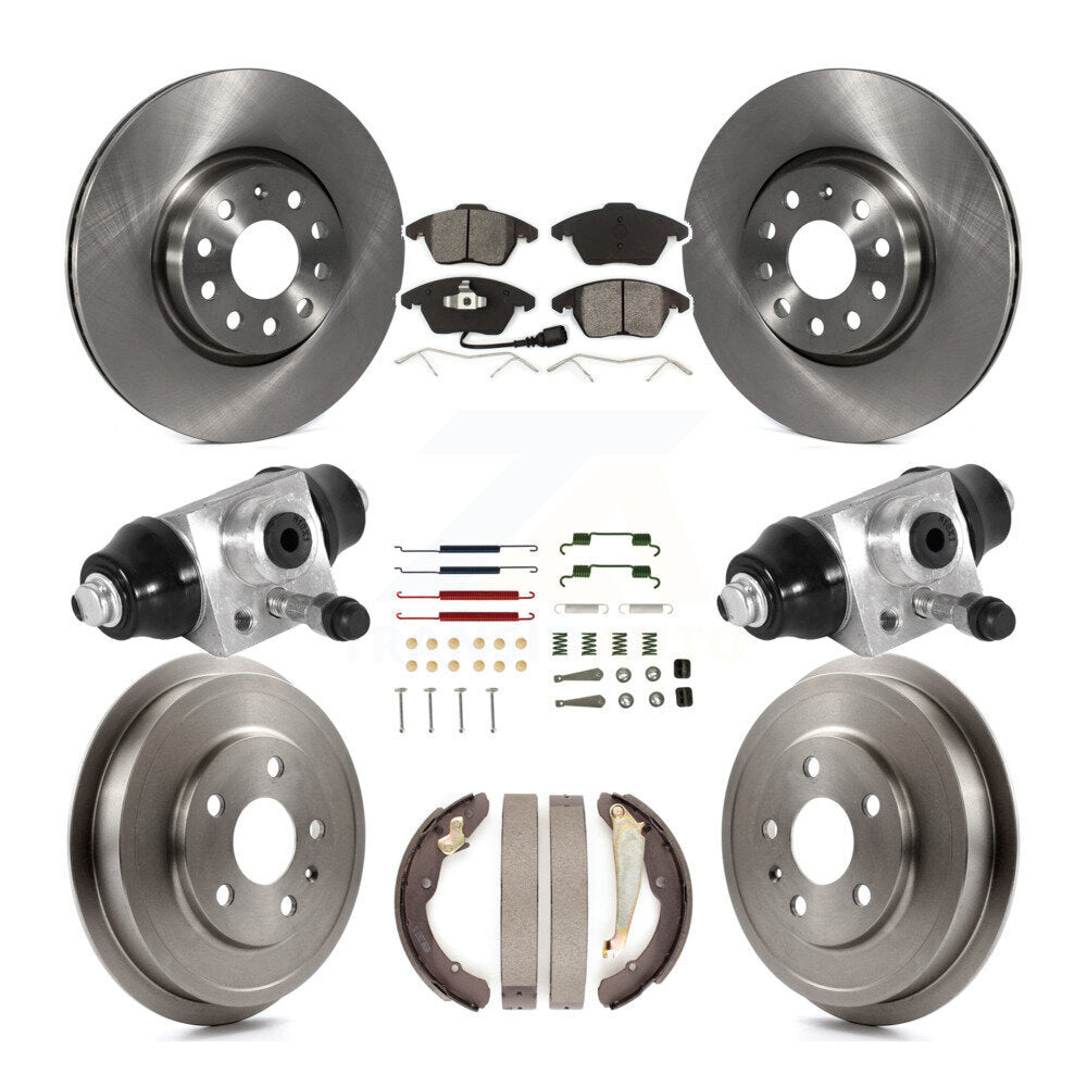 Kit de plaquettes et de tambour semi-métalliques pour Rotor de frein avant et arrière (9 pièces) pour Volkswagen Jett