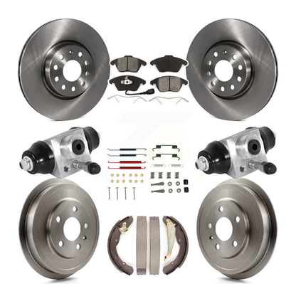 Kit de plaquettes et de tambour semi-métalliques pour Rotor de frein avant et arrière (9 pièces) pour Volkswagen Jett