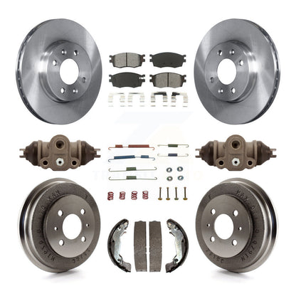 Kit de tambour à plaquettes semi-métalliques pour Rotor de frein avant et arrière (9 pièces) pour Hyundai Accent Seda