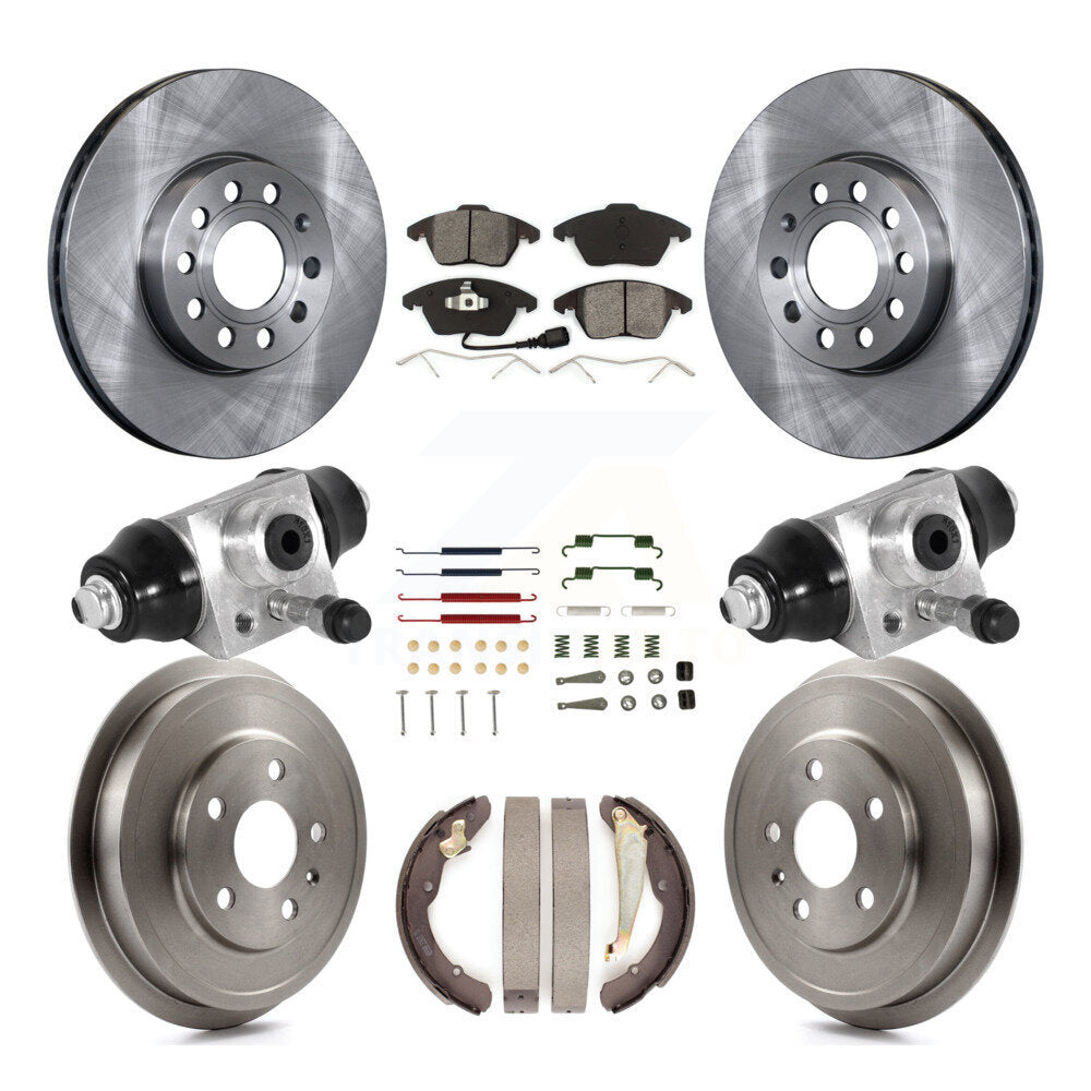Kit de plaquettes et de tambour semi-métalliques pour Rotor de frein avant et arrière (9 pièces) pour Volkswagen Jett