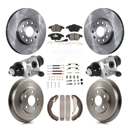 Kit de plaquettes et de tambour semi-métalliques pour Rotor de frein avant et arrière (9 pièces) pour Volkswagen Jett