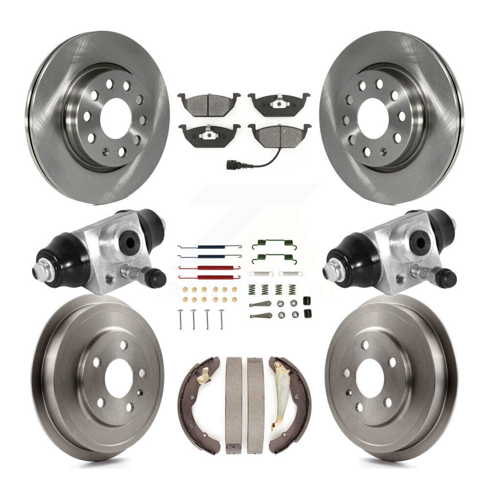 Kit de plaquettes et de tambour semi-métalliques pour Rotor de frein avant et arrière (9 pièces) pour Volkswagen Jett