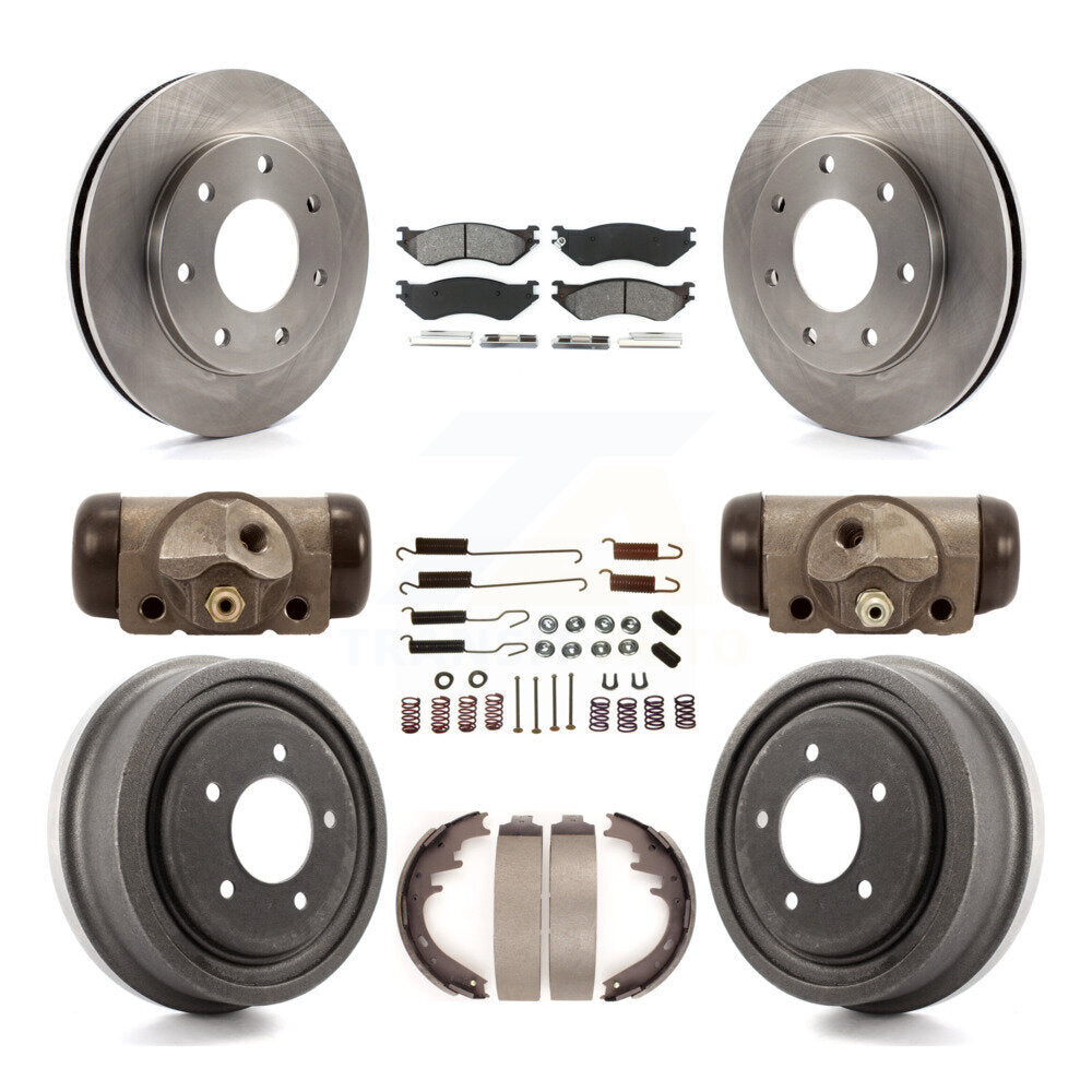 Kit de tambours à plaquettes semi-métalliques pour rotors de frein avant et arrière (9 pièces) pour Ford F-150 4W 1999