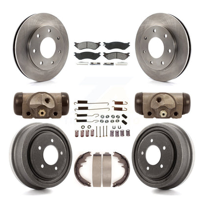 Kit de tambours à plaquettes semi-métalliques pour rotors de frein avant et arrière (9 pièces) pour Ford F-150 4W 1999