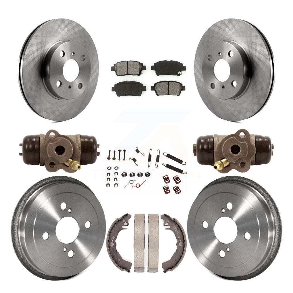 Kit de plaquettes et de tambours semi-métalliques pour rotors de frein avant et arrière (9 pièces) pour Toyota Ech 01-05