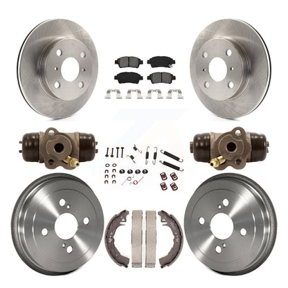 Kit de tambour à plaquettes semi-métalliques pour Rotor de frein avant et arrière (9 pièces) pour Toyota Echo à 08 0