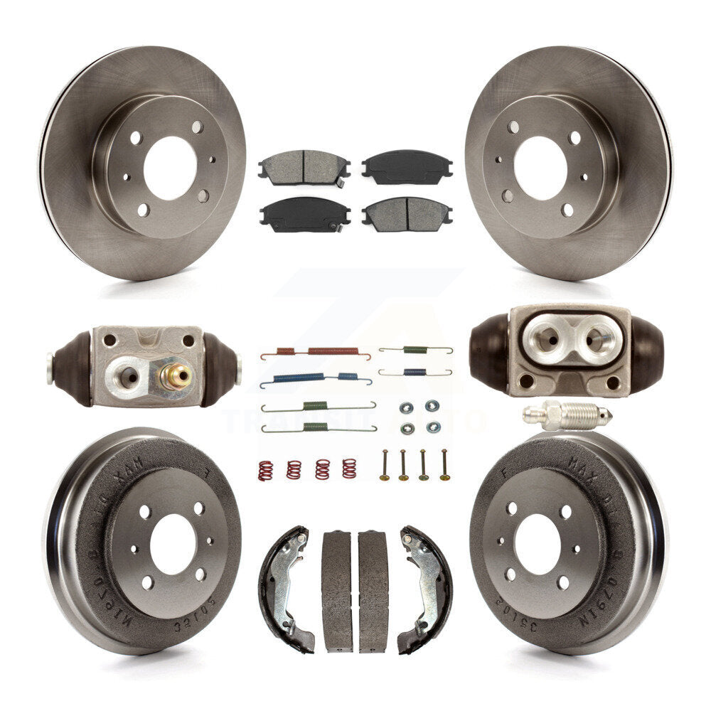 Kit de tambour à plaquettes semi-métalliques pour Rotor de frein avant et arrière (9 pièces) pour Hyundai Accen 03-05