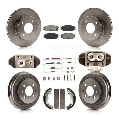 Kit de tambour à plaquettes semi-métalliques pour Rotor de frein avant et arrière (9 pièces) pour Hyundai Accen 03-05