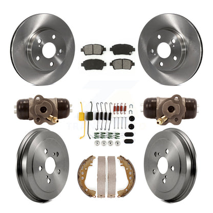 Kit de plaquettes et de tambour semi-métalliques pour rotor de frein avant et arrière (9 pièces) pour Toyota Priu 04-07