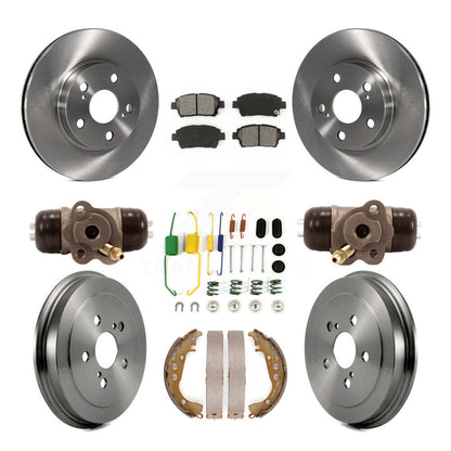 Kit de plaquettes et de tambours semi-métalliques pour rotors de frein avant et arrière (9 pièces) pour Toyota Priu 2008
