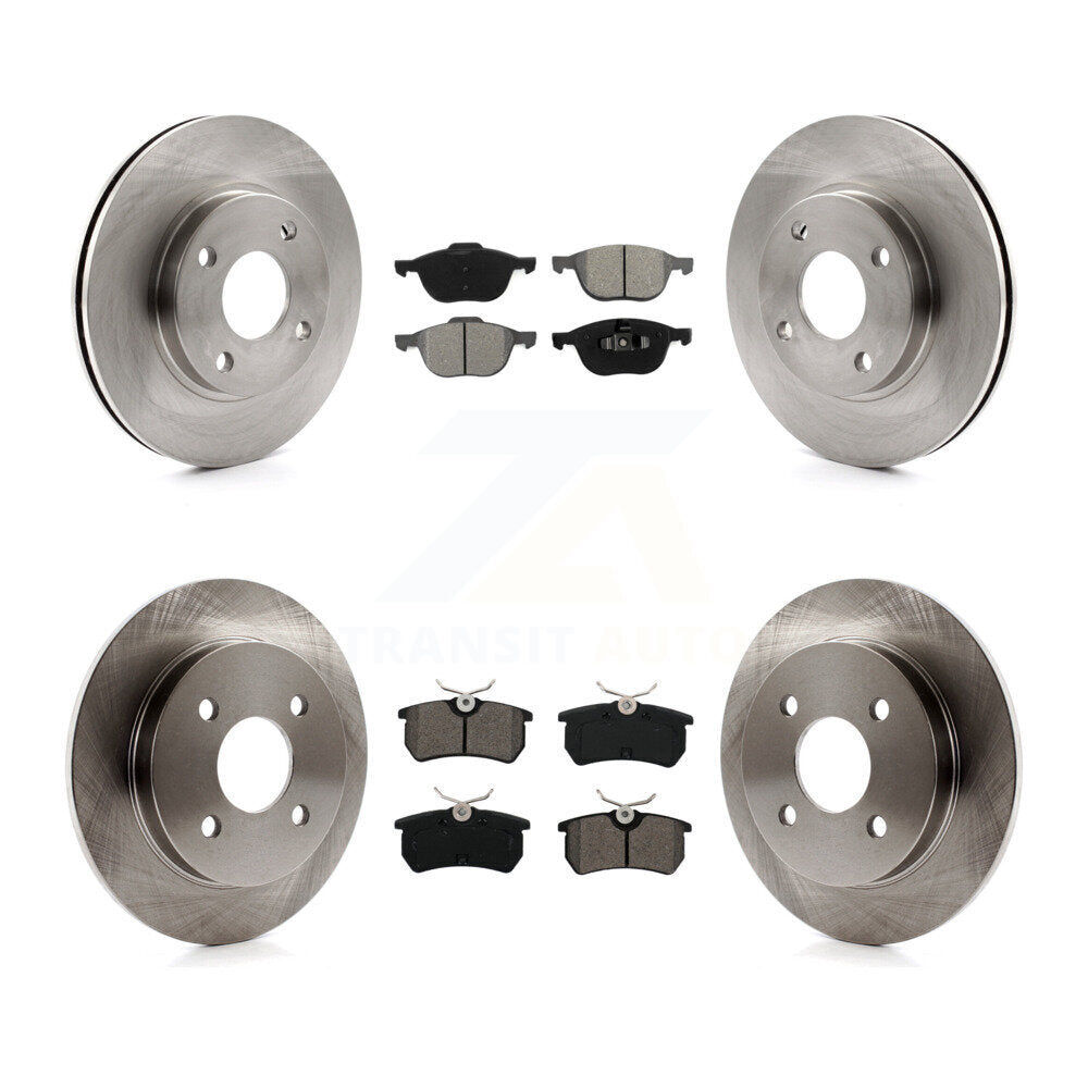 Kit de rotor de frein avant et arrière et plaquettes semi-métalliques pour Ford Focus 2004 à partir de 04 05