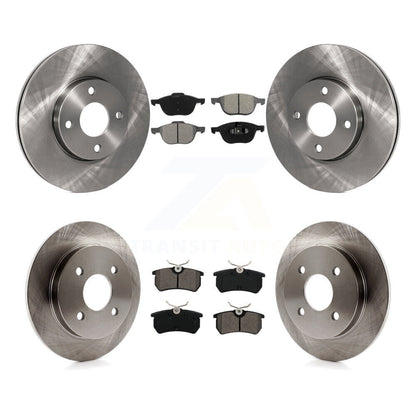 Kit de rotor de frein avant et arrière et plaquettes semi-métalliques pour frein arrière à disque Ford Focus