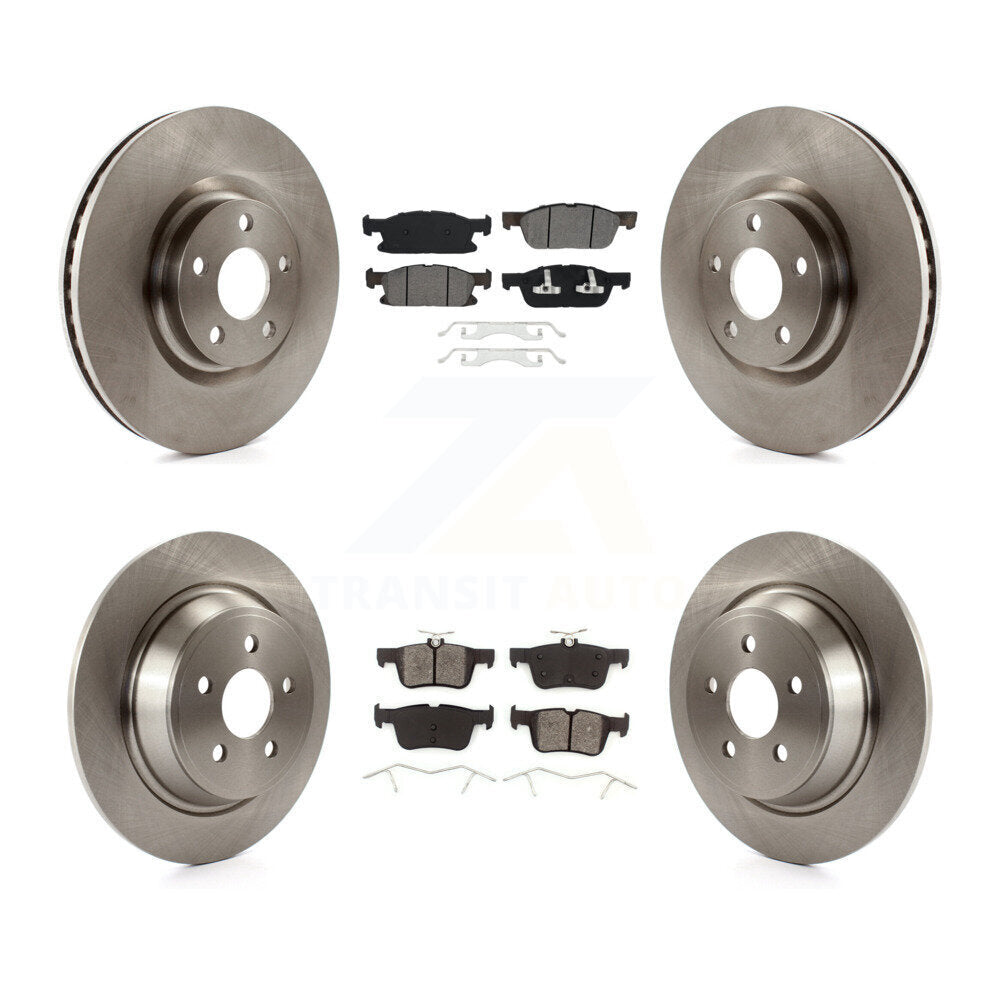 Kit de rotors de frein à disque avant et arrière et plaquettes semi-métalliques pour Ford Edge K8S-10267