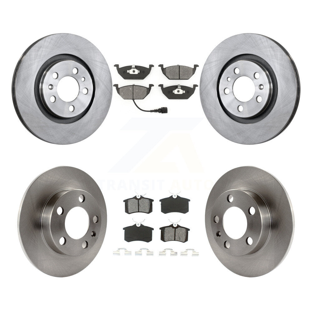 Kit de disques de frein à disque avant et arrière et plaquettes semi-métalliques pour Volkswagen Beetle