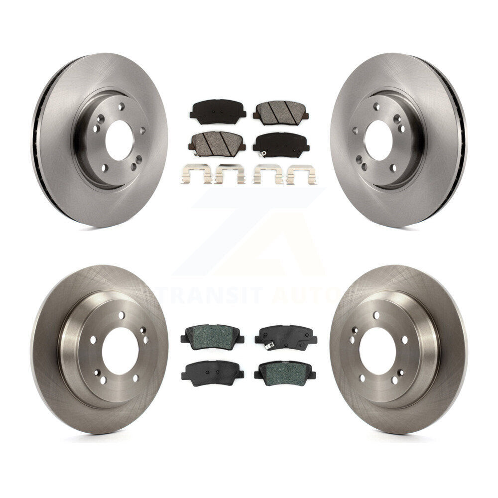 Kit de rotors de frein à disque avant et arrière et plaquettes semi-métalliques pour Kia Rondo K8S-10269