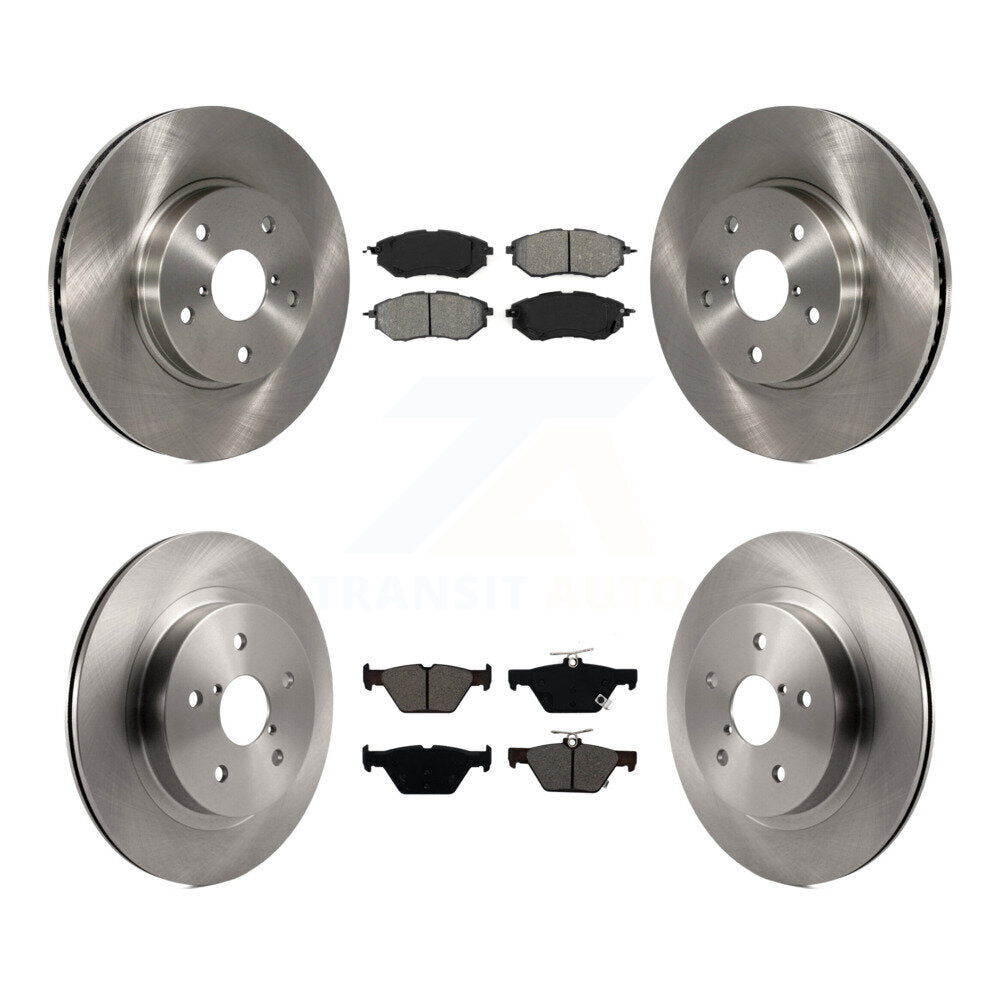 Rotors de frein à disque avant et arrière et kit de plaquettes semi-métalliques pour Subaru Legacy 2015 2.5