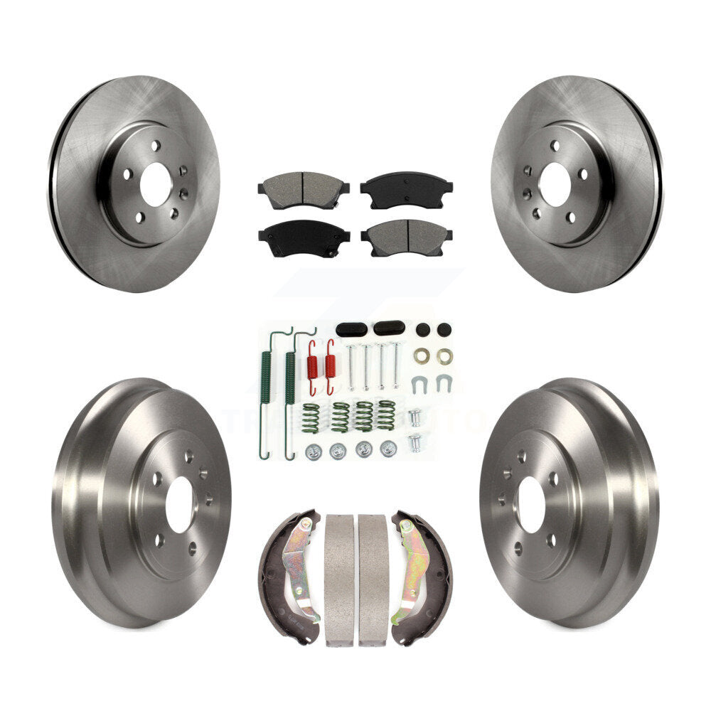 Kit de plaquettes et de tambour semi-métalliques de Rotor de frein avant et arrière (7 pièces) pour Chevrolet Sonic R