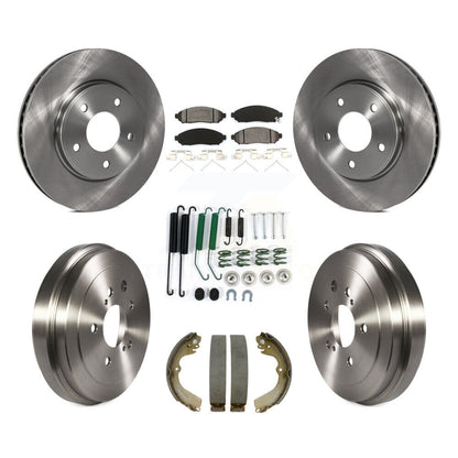 Rotors de frein avant et arrière, Kit de plaquettes et tambours semi-métalliques (7 pièces) pour Nissan NV200 Cit