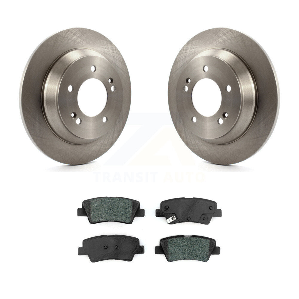 Kit de rotor de frein arrière et de plaquettes semi-métalliques pour Kia Rondo avec stationnement manuel