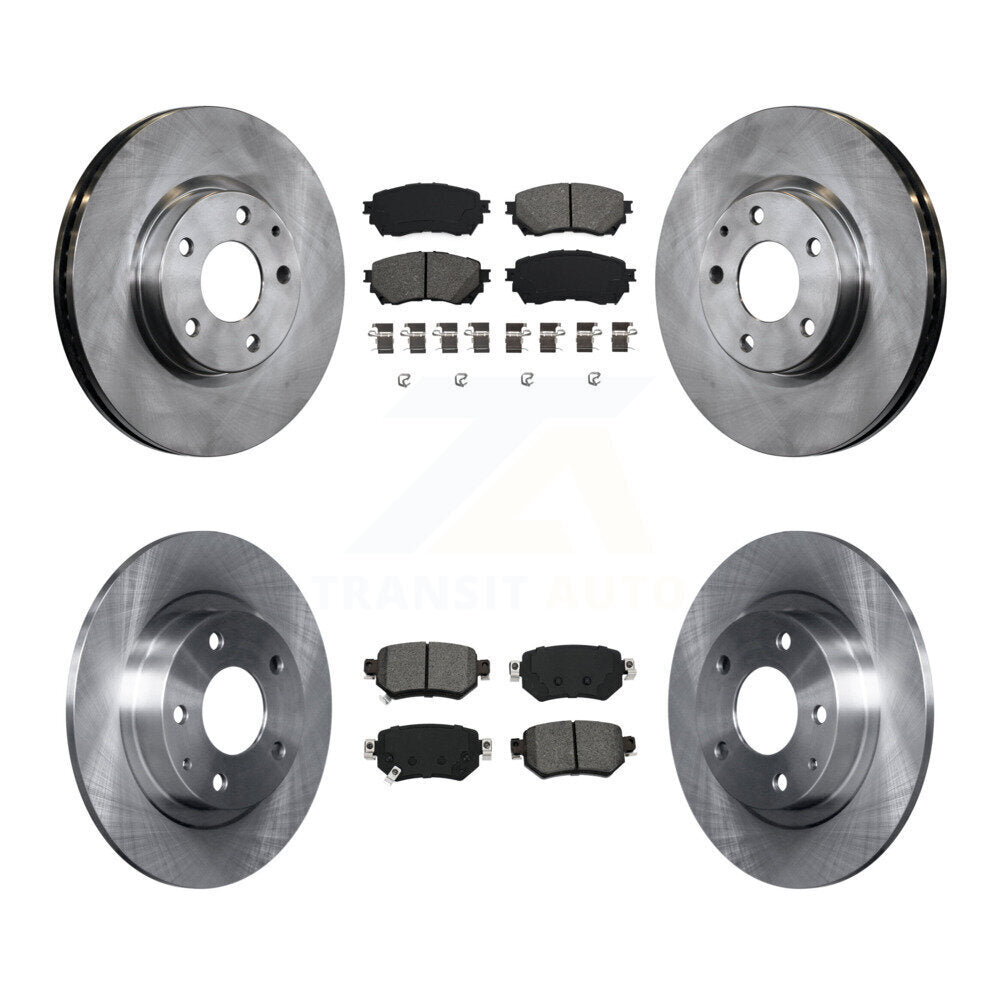 Kit de rotors de frein à disque avant et arrière et plaquettes semi-métalliques pour Mazda 6 2016-2018
