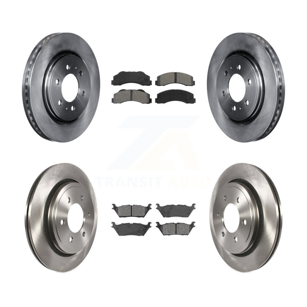 Kit de disques de frein à disque avant et arrière et plaquettes semi-métalliques pour Ford F-150