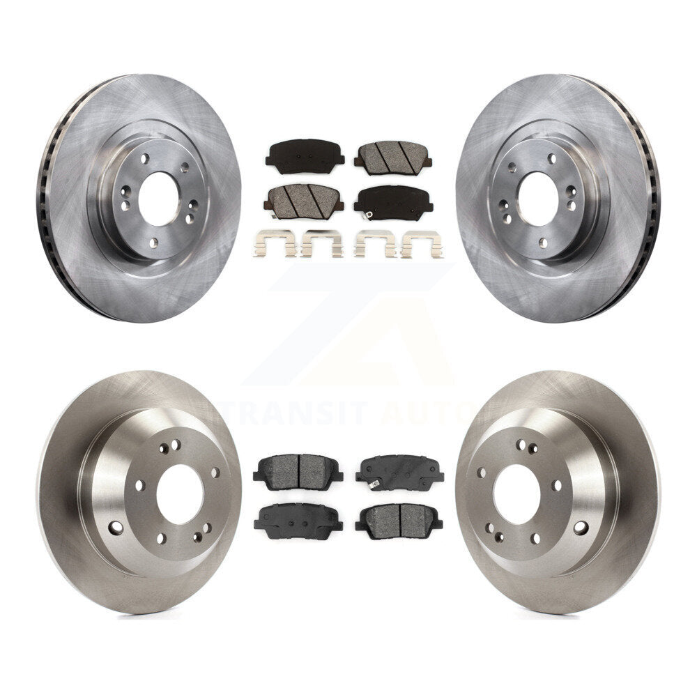 Kit de rotors de frein à disque avant et arrière et plaquettes semi-métalliques pour Kia Sorento