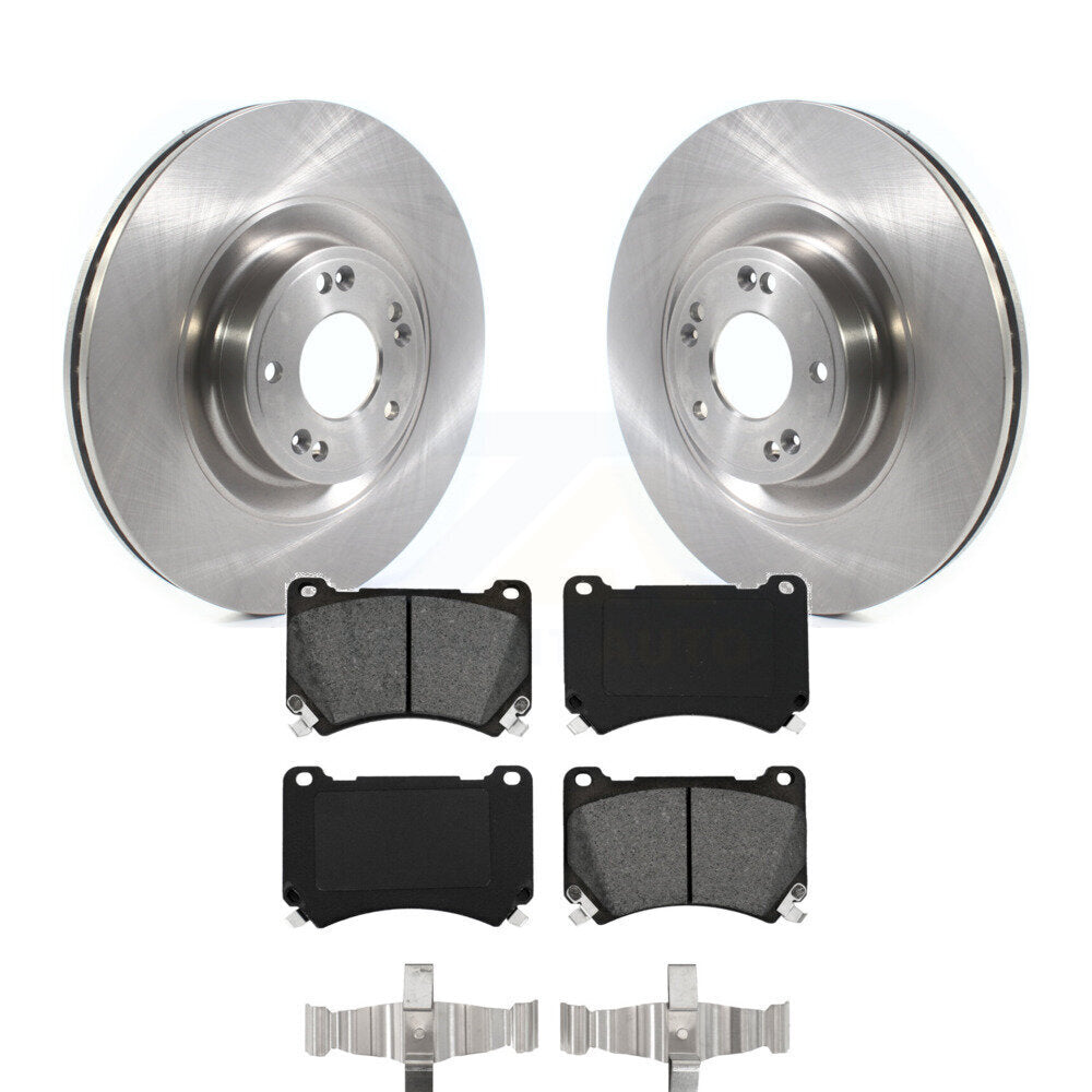 Kit de disques de frein à disque avant et plaquettes semi-métalliques pour Hyundai Genesis Equus