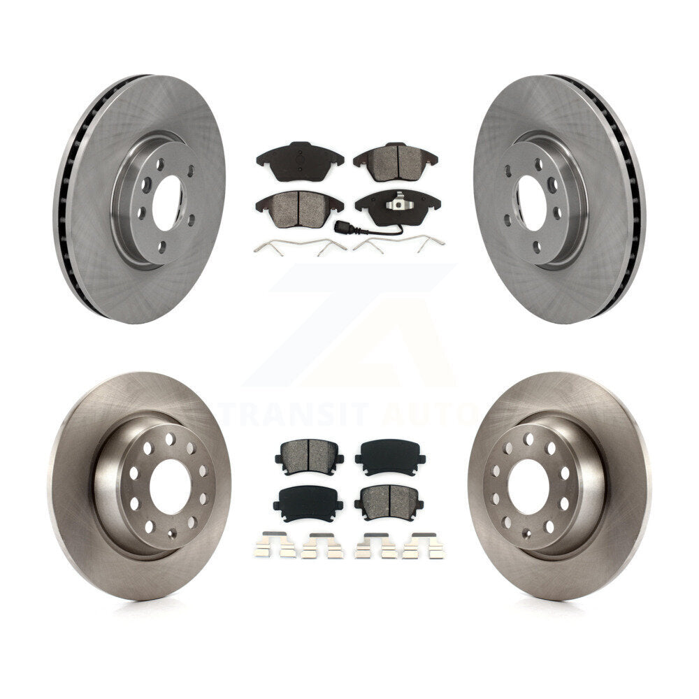 Kit de disques de frein à disque avant et arrière et plaquettes semi-métalliques pour Volkswagen CC
