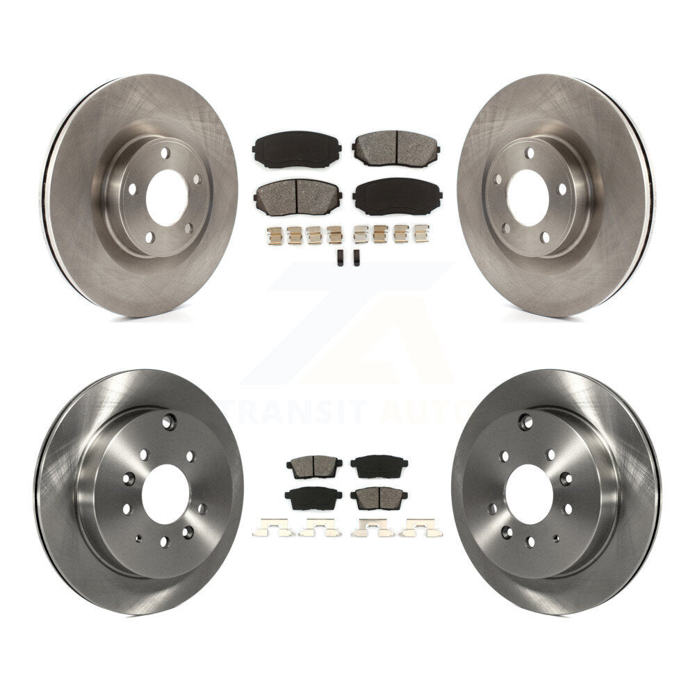 Rotors de frein à disque avant et arrière et Kit de plaquettes semi-métalliques pour Ford Edge Lincoln MK