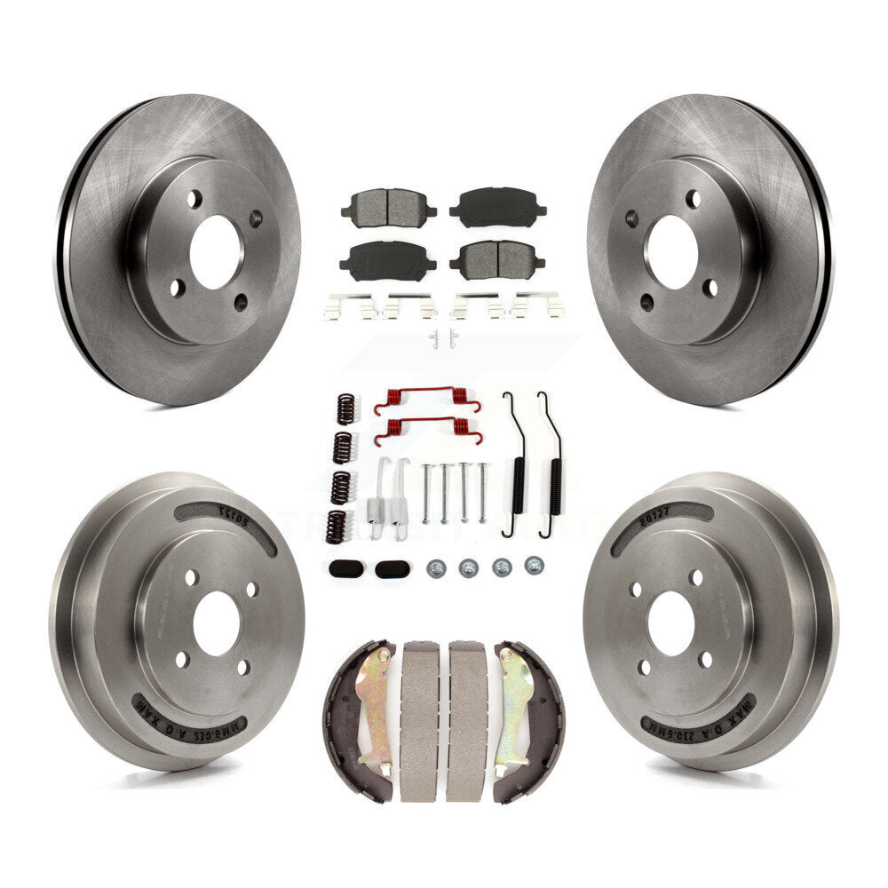 Kit de tambour à plaquettes semi-métalliques pour rotors de frein avant et arrière (7 pièces) pour Chevrolet Cobalt G