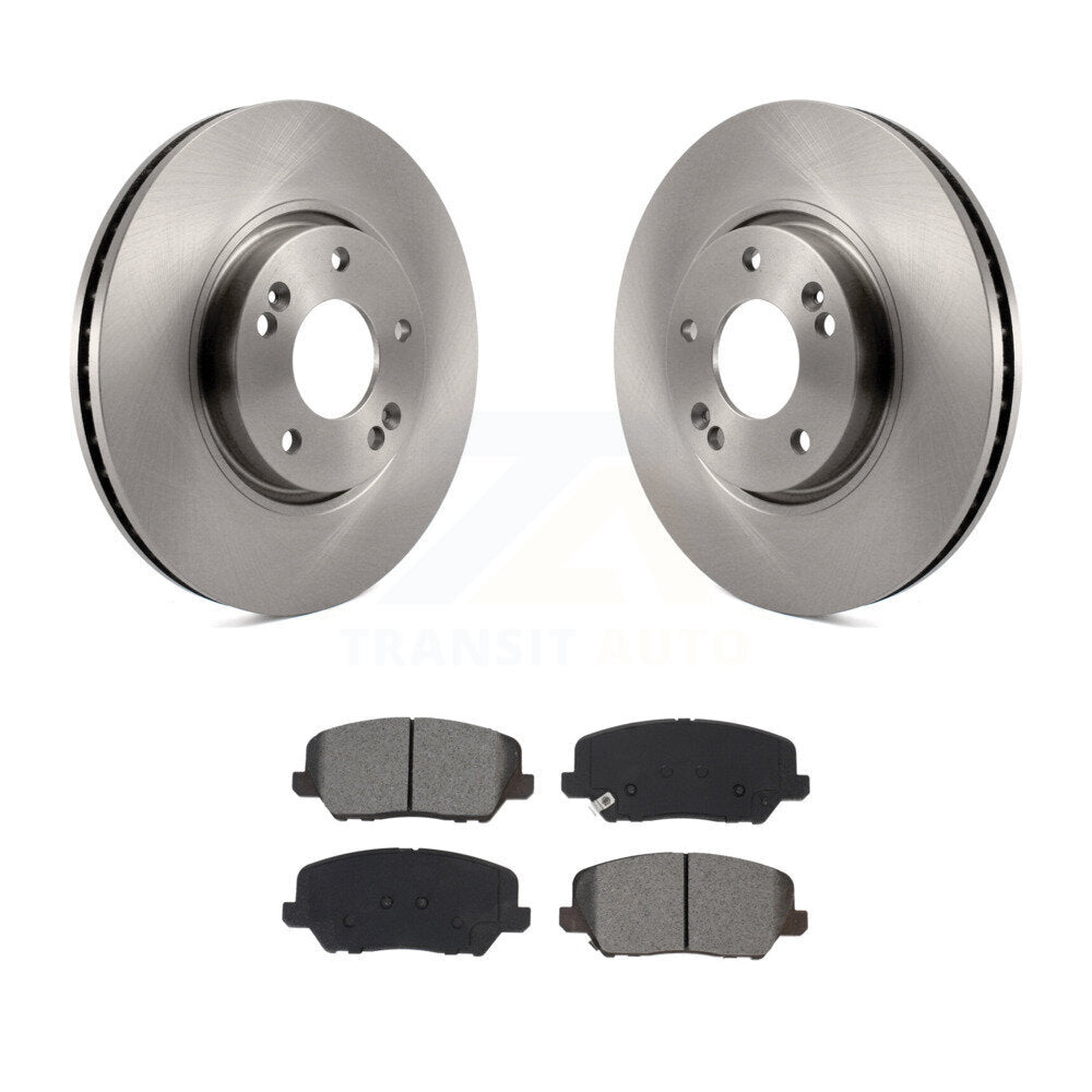 Rotors de frein avant et Kit de plaquettes semi-métalliques pour Kia Forte Forte5 Hyundai Veloste
