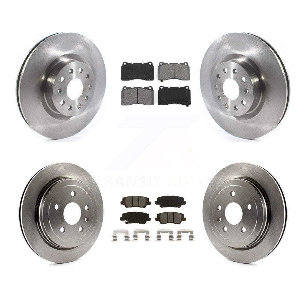 Kit de disques de frein à disque avant et arrière et plaquettes semi-métalliques pour Cadillac CTS