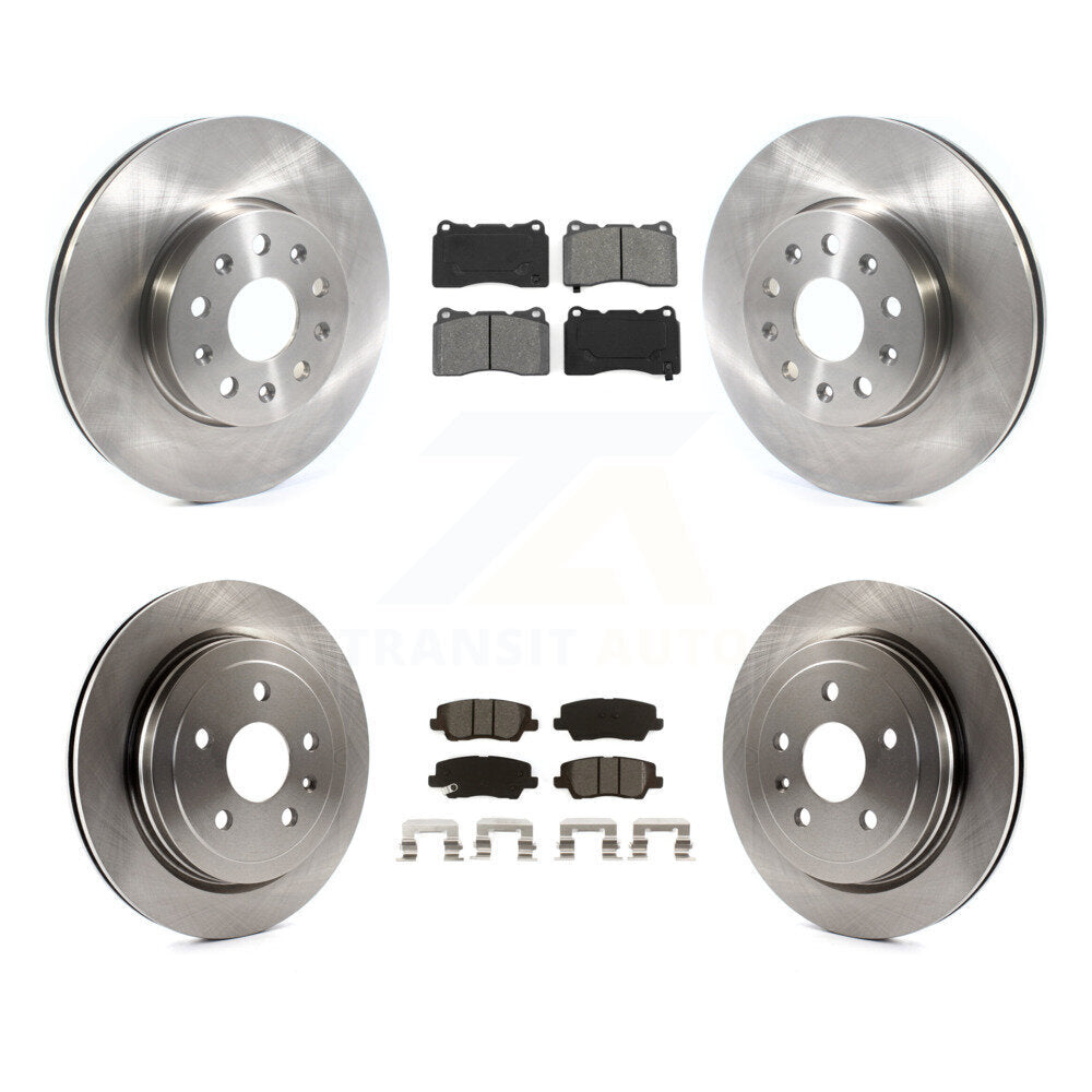 Kit de disques de frein à disque avant et arrière et plaquettes semi-métalliques pour Cadillac CTS