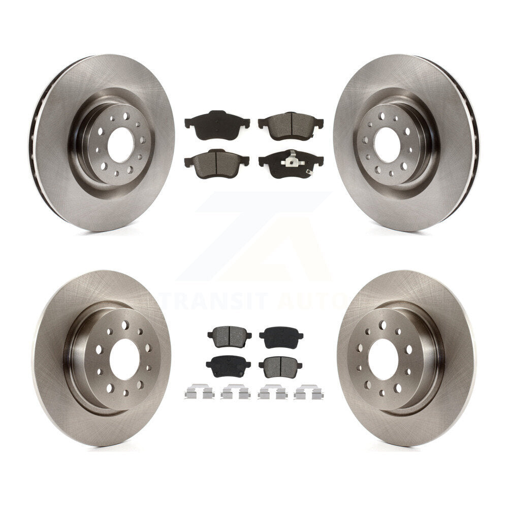 Kit de disques de frein à disque avant et arrière et plaquettes semi-métalliques pour Fiat 500L 2014-2020