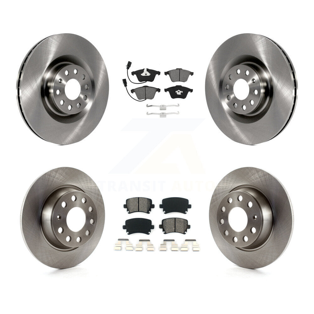 Kit de rotors de frein à disque avant et arrière et plaquettes semi-métalliques pour Volkswagen Passat