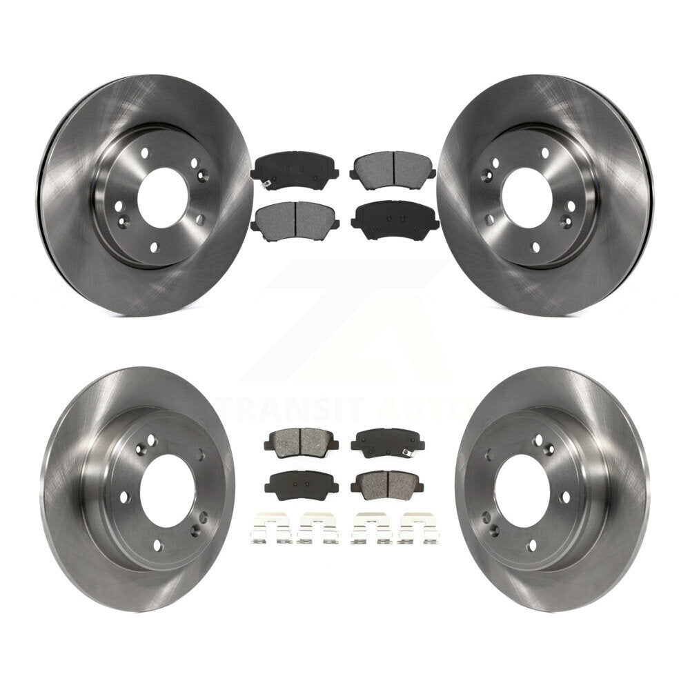 Rotors de frein avant arrière et Kit de plaquettes semi-métalliques pour Kia Forte Hyundai Elantra G