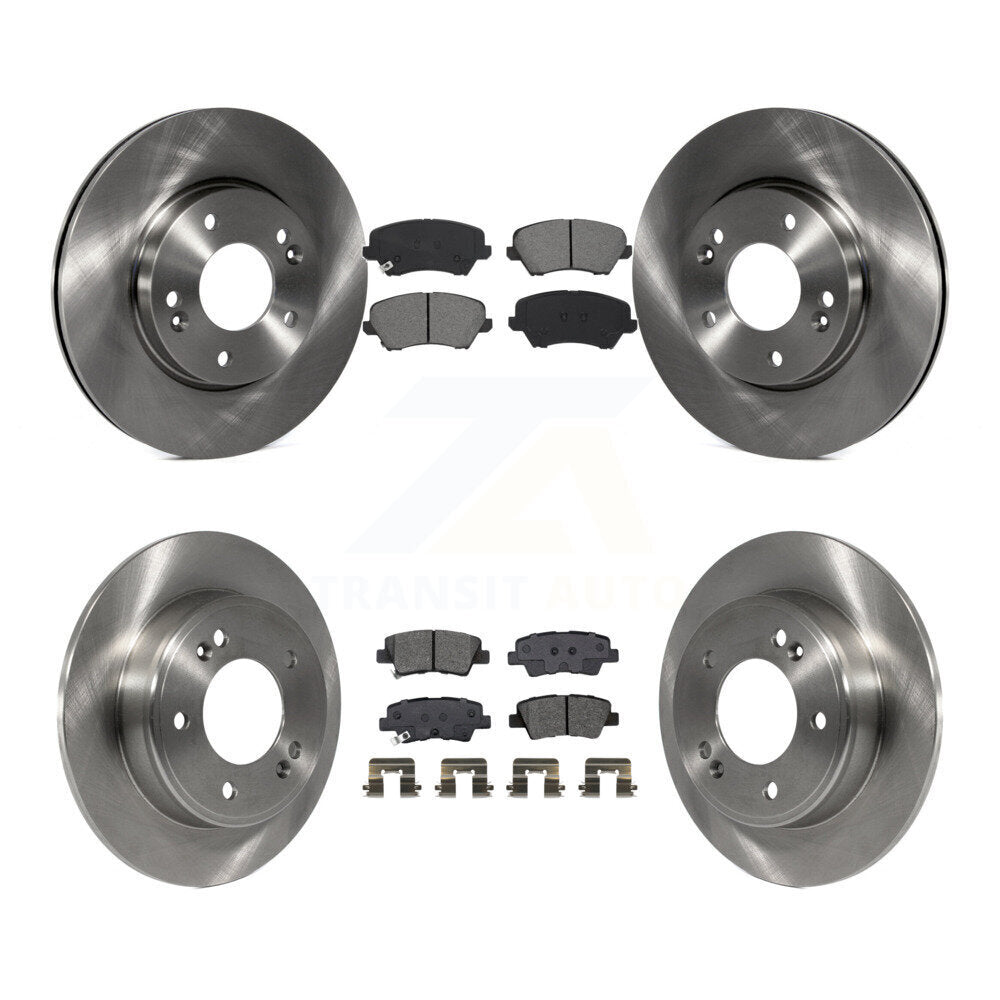 Kit de rotor de frein avant et arrière et plaquettes semi-métalliques pour Hyundai Veloster Elantra G