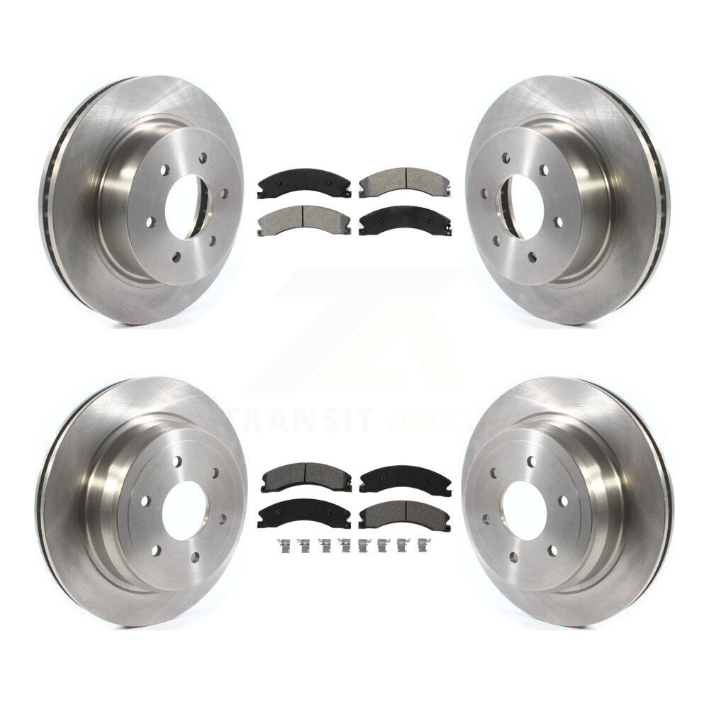 Rotors de frein à disque avant et arrière, Kit de plaquettes semi-métalliques pour Nissan TITAN X 2016 – 2024