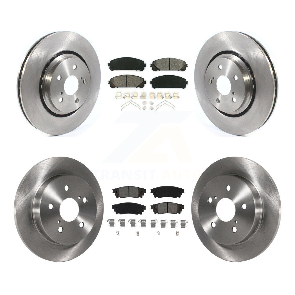 Rotors de frein à disque avant et arrière et Kit de plaquettes semi-métalliques pour Toyota Camry Avalon TR