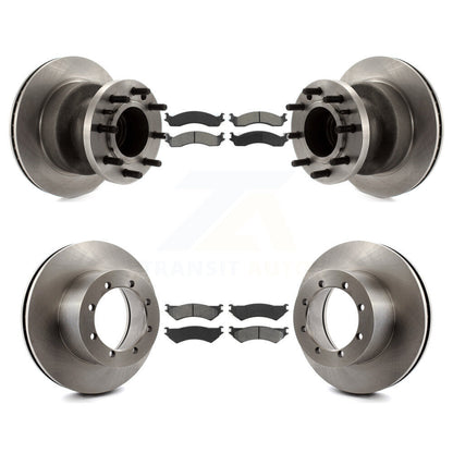 Kit de rotors de frein à disque avant et arrière et plaquettes semi-métalliques pour Ford E-350 Super Dut