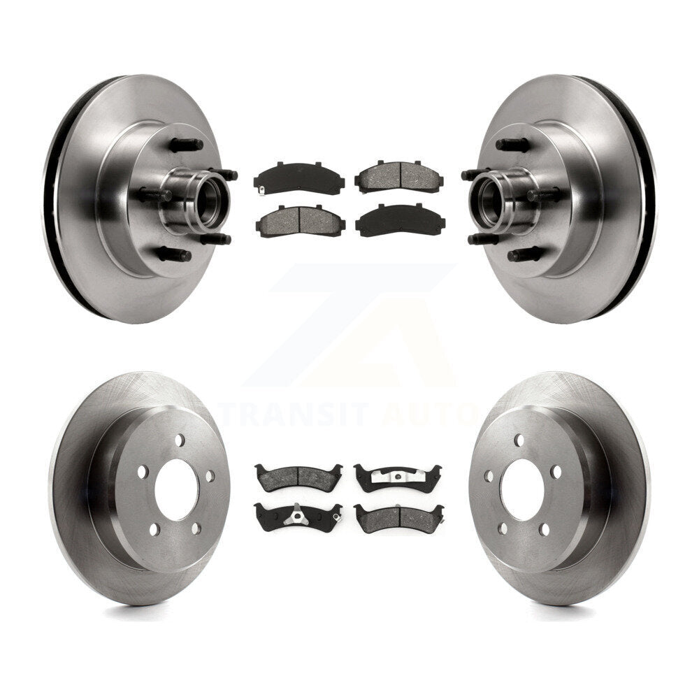 Kit de rotors de frein à disque avant et arrière et plaquettes semi-métalliques pour Ford Ranger