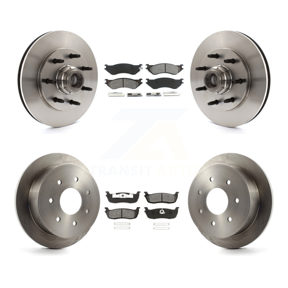 Kit de rotors de frein à disque avant et arrière et plaquettes semi-métalliques pour Ford F-150 F-250 HD