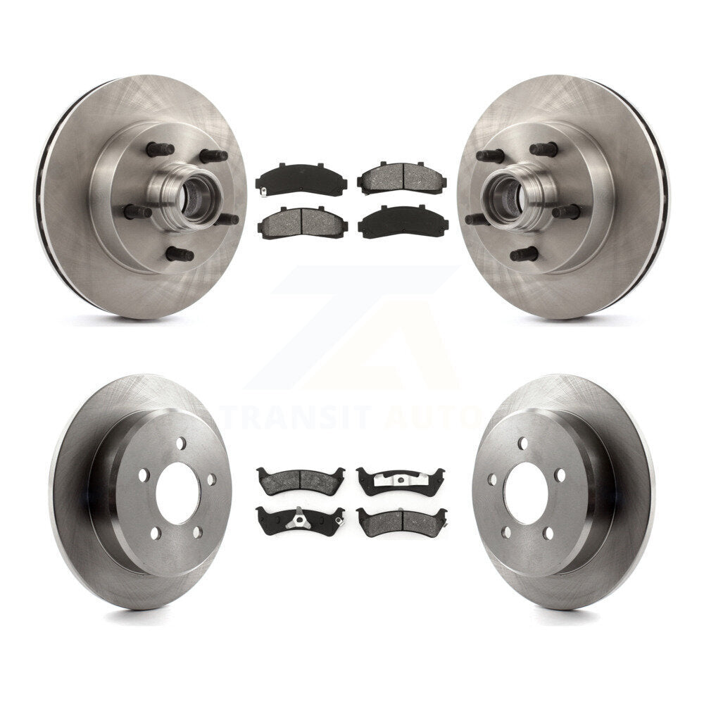 Kit de rotors de frein à disque avant et arrière et plaquettes semi-métalliques pour Ford Ranger